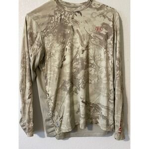 Under Armour Mens ISO-COOL Long Sleeve Camo Fishing Shirt Vented Lge Performance